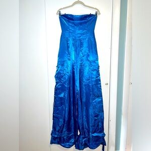 Athina Satin Romper/Jumpsuit Flare/Wide Leg